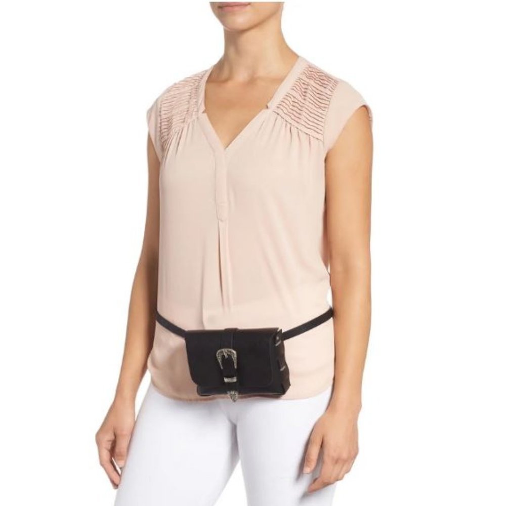 TREASURE & BOND Western Buckle Faux Leather Belt Bag